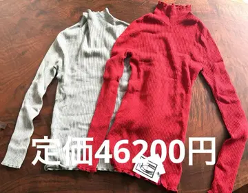 미사용 새상품 택 포함 mayuhada inner 실크 리브 니트 터틀