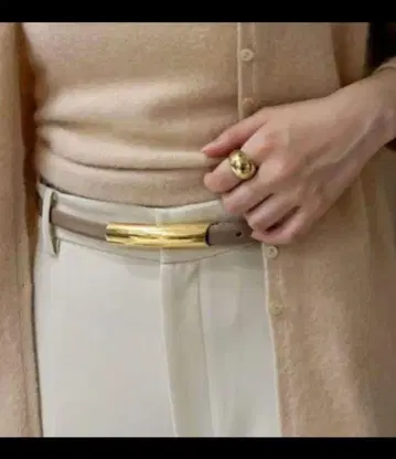 아틀리에 앙부아즈 별주 TUBE 벨트 베이지 플라주