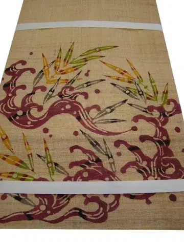 츠무기 코몬용 린넨 나고야 오비 미사용 Ns1692