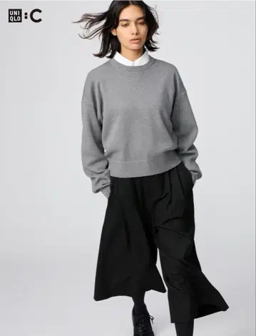 스무스 코튼 크루넥 스웨터 UNIQLO C 남녀 공용 L 사이즈