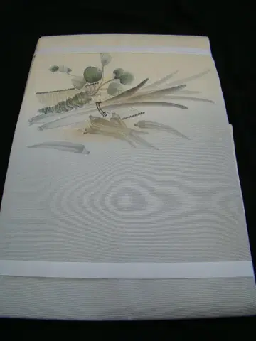 츠무기 코몬용 시오제 나고야 오비 순수 실크 미사용 Ns1693