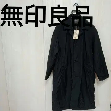 무인양품 워셔블 스텐카라 코트 S 블랙