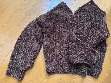 EMODA 브라운 니트 스웨터 긴팔