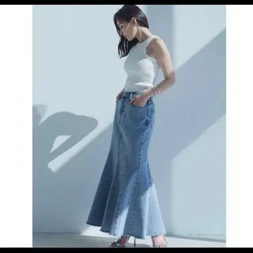 anuans 머메이드 데님 스커트 S