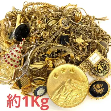도금 액세서리 목걸이 브로치 등 묶음 판매 약 1Kg