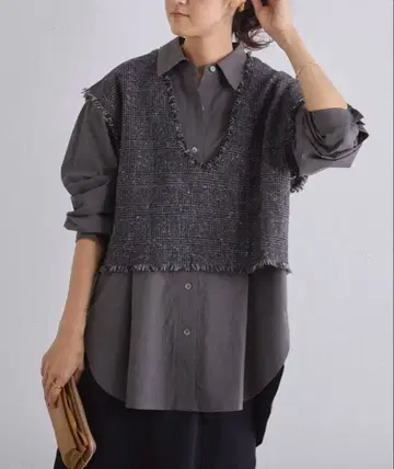 새상품 BEARDSLEY 비어즐리 트위드 베스트 베스트만