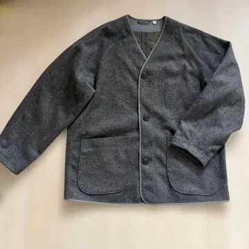 UNIQLO U 노카라 자켓 울 혼방
