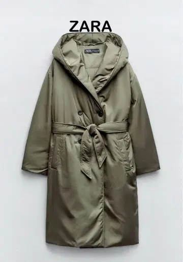 ZARA 워터&윈드 프로텍트 퀼팅 코트