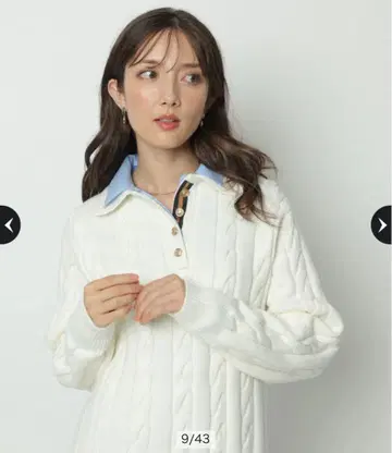 아푸와이저 리셰 신상 케이블 셔츠 레이어드 미니 니트 원피스