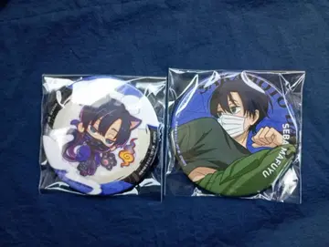 사카모토 데이즈 남코 한정 캔뱃지 세바 마후유 2종