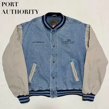 90s PORT AUTHORITY 데님 자켓 바시티 자켓 L