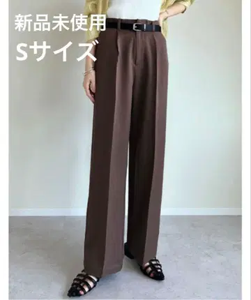 미사용 새상품 Re:EDIT 스트레치 트윌 턱 와이드 팬츠 S 사이즈