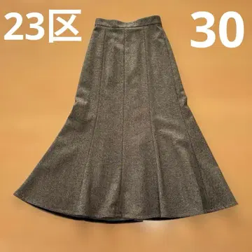 23구 작은 사이즈 30 그레이 플레어 롱 스커트 머메이드 라인