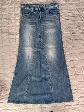 론 헤르만 빈티지 데님 롱 스커트