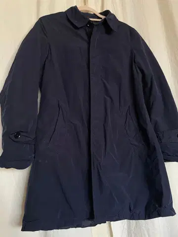 투모로우랜드 BLUE WORK 네이비 스텐카라 코트 M