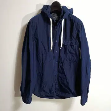 [ 새상품급 ] BLUE WORK 셔츠 후드티 네이비