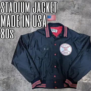 80s 스타디움 자켓 카라 부착 미국제
