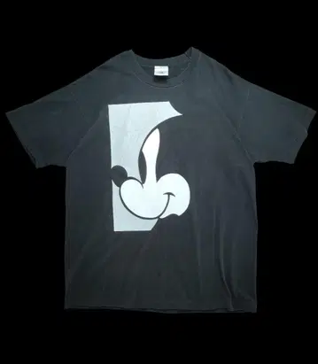 90s 디즈니 미키 추상 페이스 티셔츠