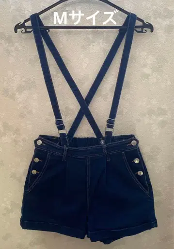 숏팬츠 데님 M 서스펜더 포함
