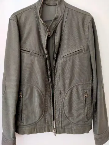 DESIGNWORKS 싱글 라이더 자켓 올리브 그린