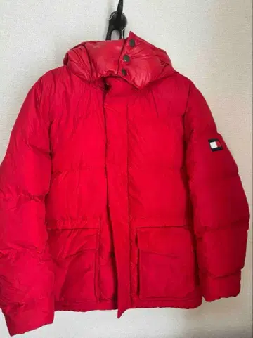 Tommy Hilfiger 다운 자켓 빨간색