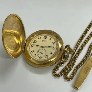 [ SEIKO ] 회중시계 증 내각총리대신 쿼츠 골드 잡화