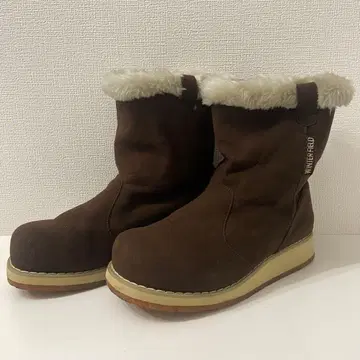 WINTER FIELD 인조 모피 숏부츠 24cm 브라운