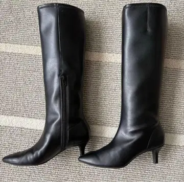 포인티드 스트레치 롱 부츠 블랙 애로우즈 ODETTE E ODILE