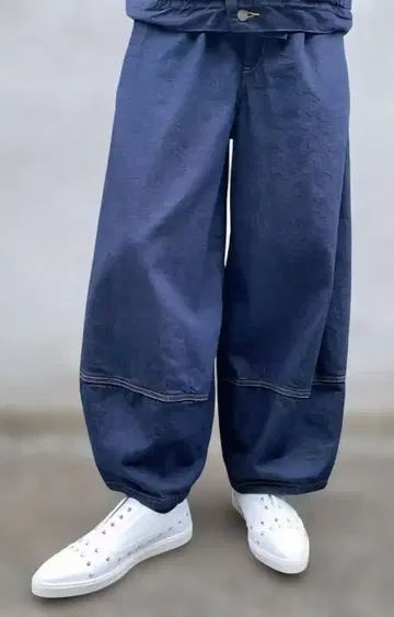 ZUCCA 데님 와이드 코르셋 팬츠