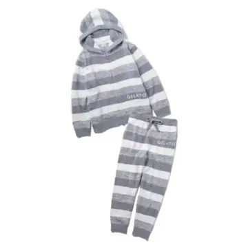 젤라또피케 베비모코 멜란지 보더 후드티 & 롱 팬츠 SET