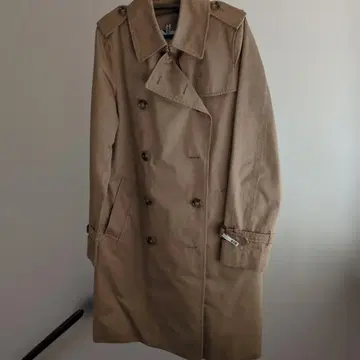 베이지 더블 브레스트 트렌치코트 여성 클리닝 완료