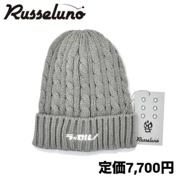 새상품 러셀노 자수 피셔맨 니트 캡 그레이 니트 모자