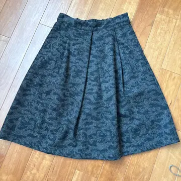 F 사이즈 카모 패턴 따뜻한 플레어 스커트 깔끔한 캐주얼 돌려입기 가능한