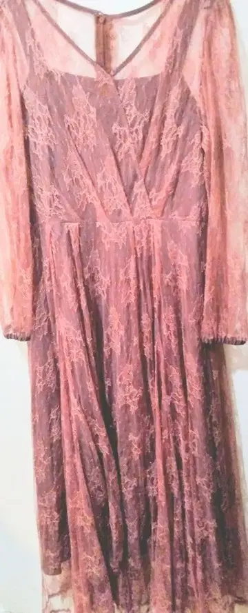 레이스 핑크 원피스