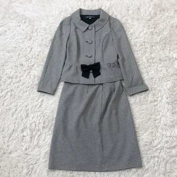 [새상품급] M'S GRACY 하운드투스 셋업 스커트 리본 포멀