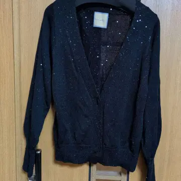 Kirii et Kirii 블랙 스팽글 가디건 L