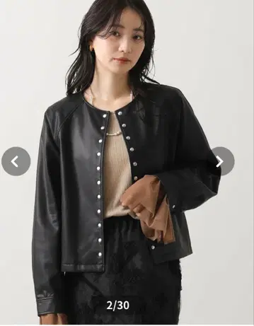 Gready Brilliant LU 가죽 크루 자켓