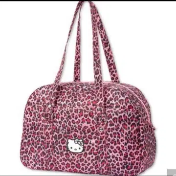 헬로키티 레오파드 무늬 보스턴 백 표범 무늬 핑크 산리오 아베일 스쿨백