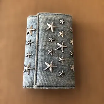 JIMMY CHOO 별 모양 스터드 데님 키케이스