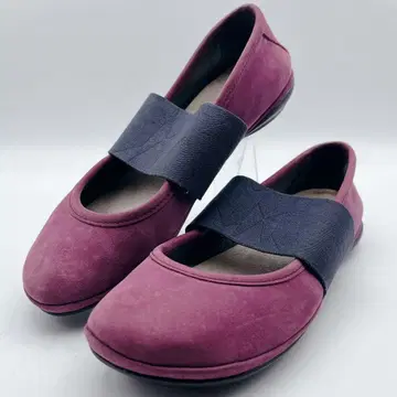 스테디셀러 캠퍼 라이트니나 메리제인 밴딩 스트랩 퍼플 36