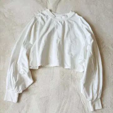 [ HYKE ] LONG-SLV TEE PONCHO White