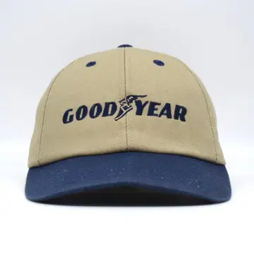 90s USA 빈티지 굿이어 2톤 자수 캡 네이비