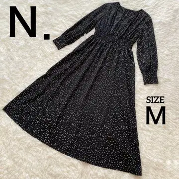 N. 내추럴 뷰티 베이직 도트 원피스 원피스 긴팔