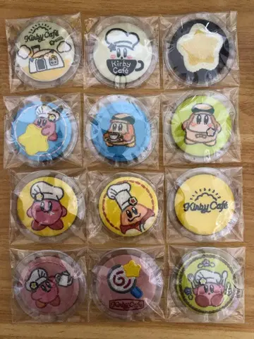 커비 카페 자수 캔뱃지 세트