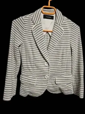 스트라이프 테일러드 자켓