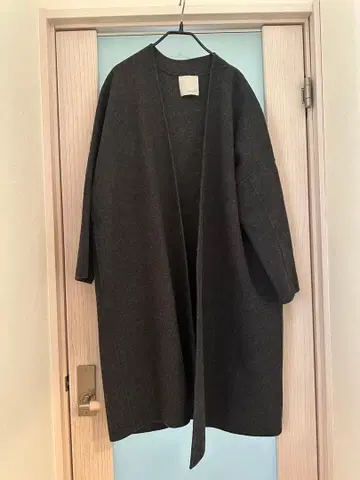 Sure Feel 다크 그레이 롱 코트