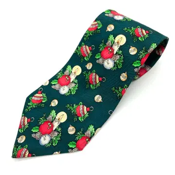 USA제 크리스마스 넥타이 오너먼트 촛불 그린 구제 의류 올 패턴 레트로