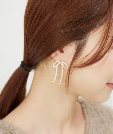 SLOBE IENA SLOBE 펄 리본 귀걸이