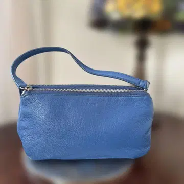 HIROFU 파란색 가죽 핸드백