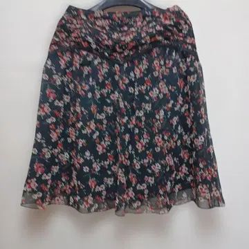 CLATHAS 플라워 프린트 플레어 스커트 36